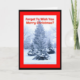 Tarjeta Festiva ¡Olvide desearle manera de la nieve de las Felices