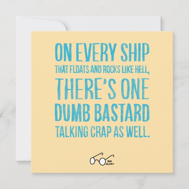 Tarjeta Festiva On Every Ship (Anverso)