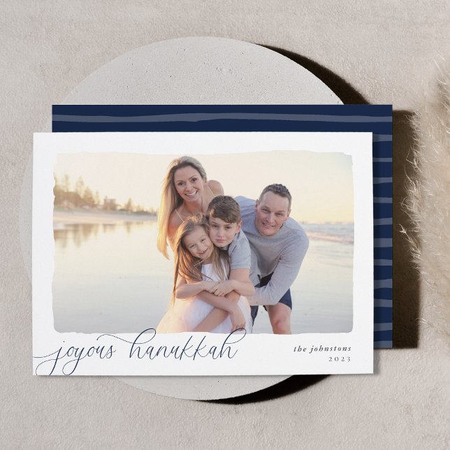 Tarjeta Festiva Ondulado | Foto horizontal simple Hanukkah (Subido por el creador)
