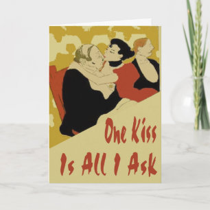 Tarjeta Festiva One Kiss Valentine