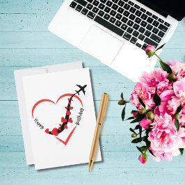 Tarjeta Festiva Operador de vuelo de la aerolínea Heart Airline de