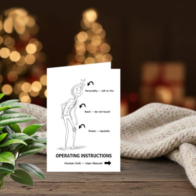 Tarjeta Festiva Operating Instructions Funny Birthday Card (Subido por el creador)