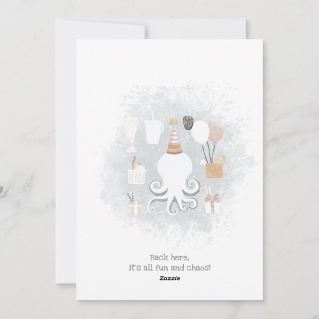 Tarjeta Festiva Opo caprichoso "Demasiados brazos" (Reverso)