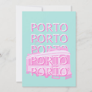 Tarjeta Festiva Oporto Travel Art, Portugal Travel Art