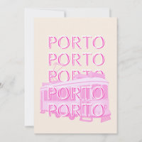 Oporto Travel Art, Portugal Travel Art, Pink