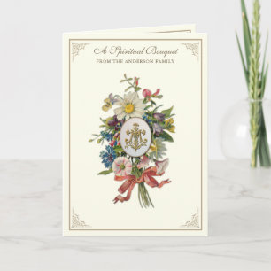 Tarjeta Festiva Oración Católica del Ramo Espiritual Virgen María