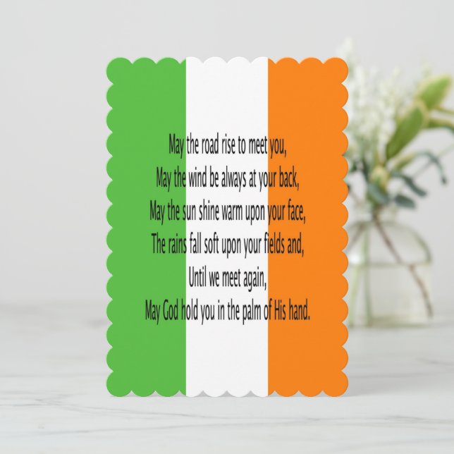 Tarjeta Festiva Oración de Bendición de Irlanda (Anverso de pie)