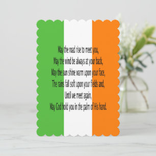 Tarjeta Festiva Oración de Bendición de Irlanda