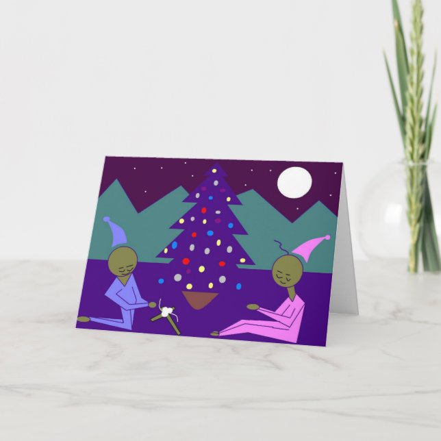 Tarjeta Festiva Oración de navidades (Anverso)