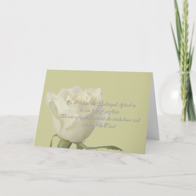 Tarjeta Festiva Oración de San Michael (Anverso)