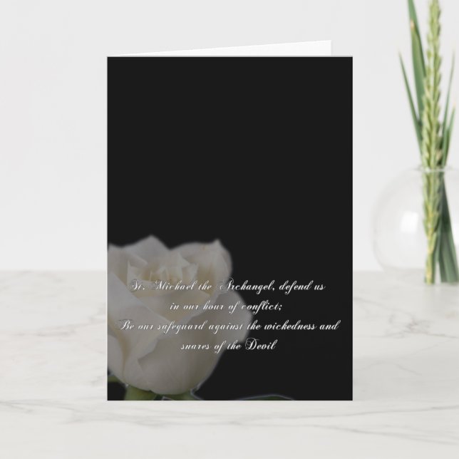 Tarjeta Festiva Oración de San Michael (Anverso)