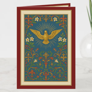 Tarjeta Festiva Oración del Sacramento de la Confirmación Verde Do