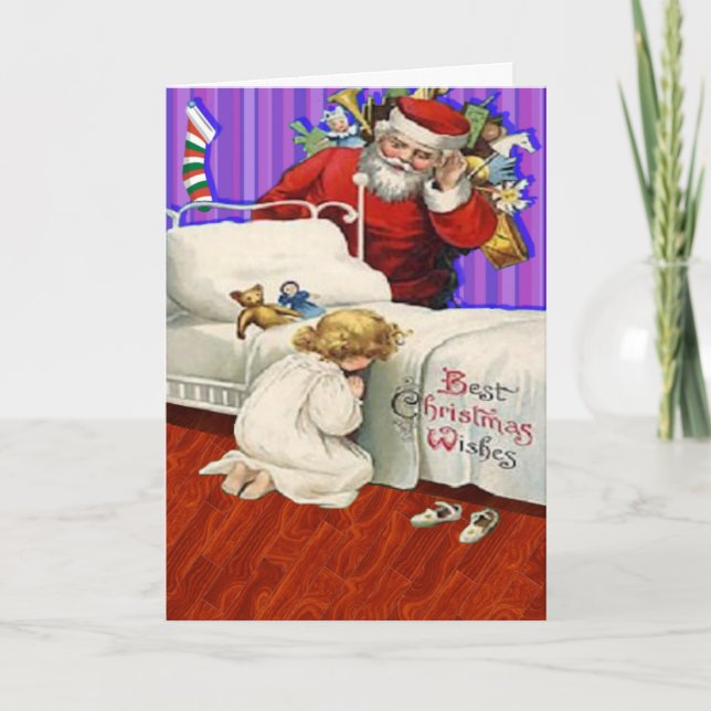 Tarjeta Festiva Oración infantil por Navidades (Anverso)