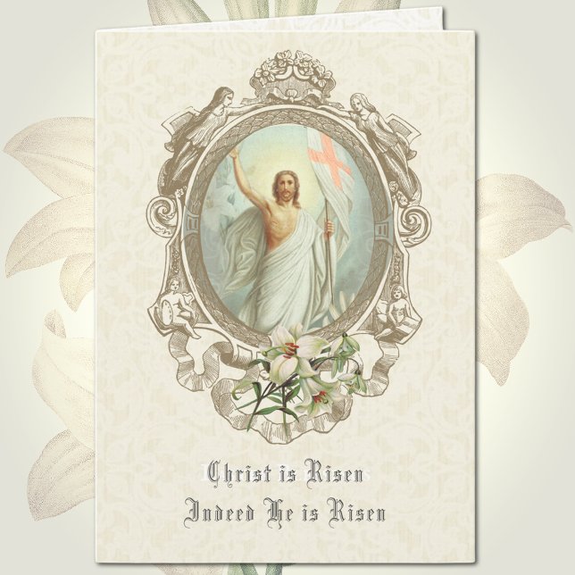 Tarjeta Festiva Oración Jesús de la Resurrección Religiosa de Pasc (Subido por el creador)