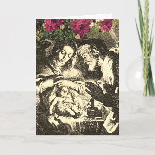 Tarjeta Festiva Oración Novena de los Navidades de St. Andrew (Anverso)