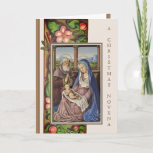 Tarjeta Festiva Oración Novena de los Navidades de St. Andrew