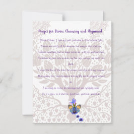 Tarjeta Festiva Oración por limpieza y alineación divina