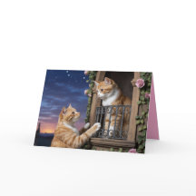 Orange Tabby Valentine Card