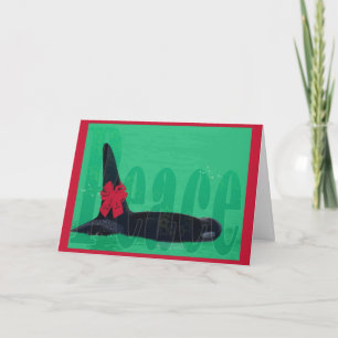 Tarjeta Festiva Orca roja de la paz del arco de la orca del