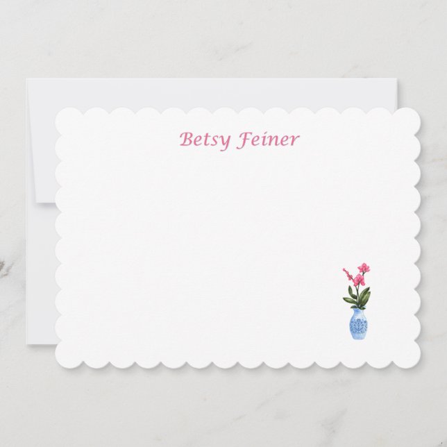 Tarjeta Festiva Orchid Notecard (Anverso)