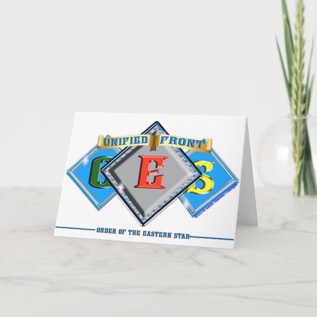 Tarjeta Festiva Orden de la estrella del este OES (Anverso)