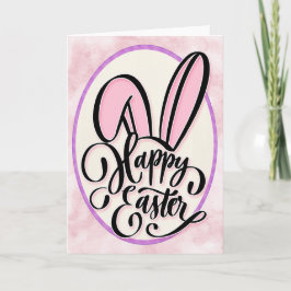 Tarjeta Festiva Orejas de conejo - Feliz Pascua