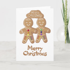 Tarjeta Festiva Orgullo arcoiris Navidades caprichosos pan de jeng