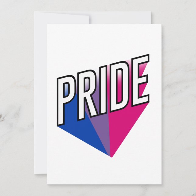 Tarjeta Festiva Orgullo Bisexual Explota (Anverso)