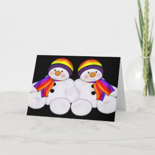 Tarjeta Festiva Orgullo de muñeco de nieve