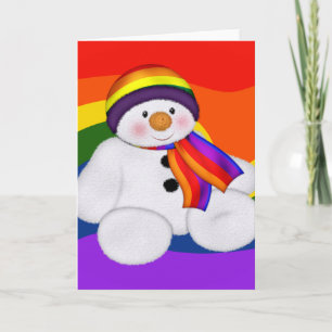 Tarjeta Festiva Orgullo de Snowman