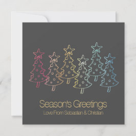 Tarjeta Festiva Orgullo gay Arcoiris navideños personalizados