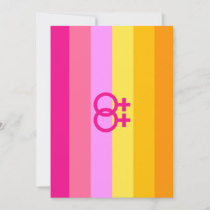 Tarjeta Festiva Orgullo Lesbiana Dawn Pride Mujeres que Aman a Muj