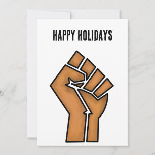 Tarjeta Festiva orgullo negro puño unidad historia unidad unidad a