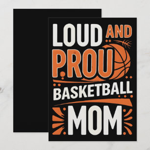 Tarjeta Festiva Orgullosa Madre de Baloncesto Vibraciones del Día