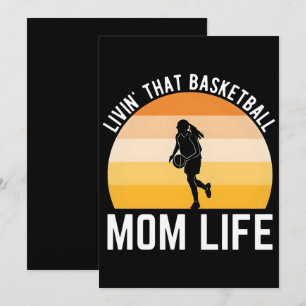 Tarjeta Festiva Orgullosa Madre de Baloncesto Vibraciones del Día