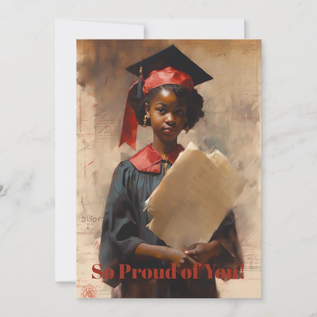 Tarjeta Festiva Orgulloso de nuestro graduado (Anverso)