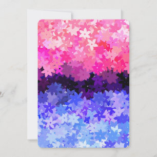 Tarjeta Festiva Orgulloso Floral Retro Quirky Boho Omnisexual LGBT