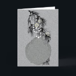 Tarjeta Festiva Ornamento 1 del tapetito<br><div class="desc">Toda la plata y negro con un tacto del amarillo. Viejo,  perdido arte,  renacido.</div>