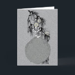 Tarjeta Festiva Ornamento 1 del tapetito<br><div class="desc">Toda la plata y negro con un tacto del amarillo. Viejo,  perdido arte,  renacido.</div>