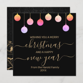 Tarjeta Festiva Ornamento colgante colorido de la festividad de or