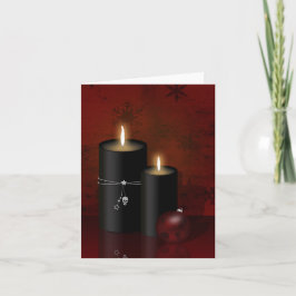 Tarjeta Festiva Ornamento de velas de Navidades góticos