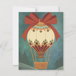 Tarjeta Festiva Ornamento decorativo de globos de aire caliente