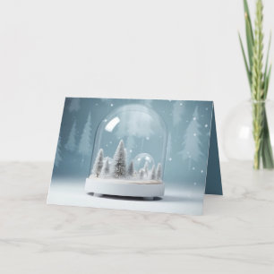 Tarjeta Festiva Ornamento invernal de nieve