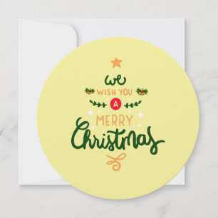 Tarjeta Festiva Ornamento navideño de Feliz