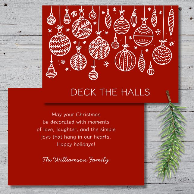 Tarjeta Festiva Ornamento navideño moderno (Subido por el creador)