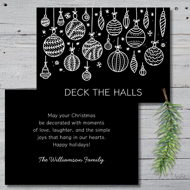 Tarjeta Festiva Ornamento navideño moderno (Subido por el creador)