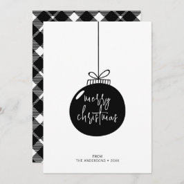 Tarjeta Festiva Ornamento navideño moderno