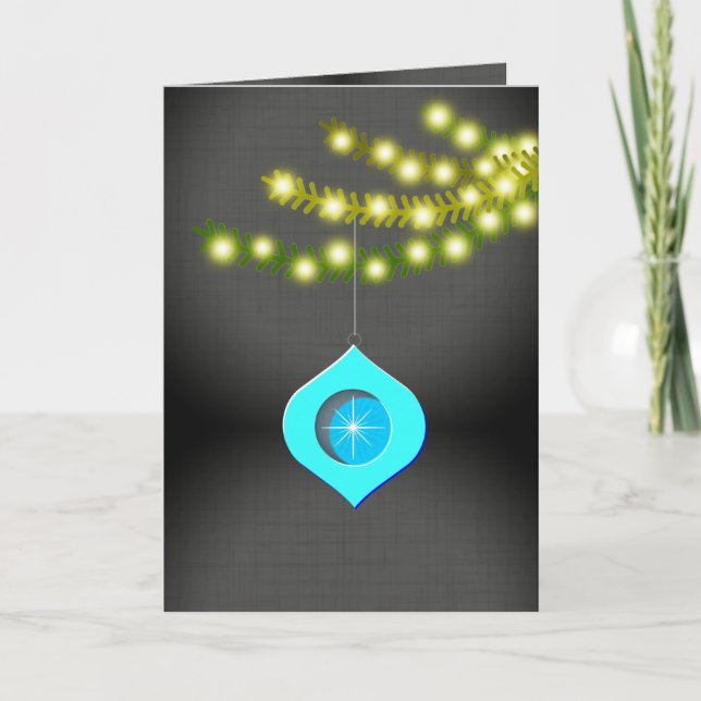 Tarjeta Festiva Ornamento retro (Anverso)