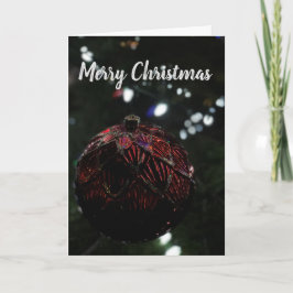 Tarjeta Festiva Ornamento rojo de los navidades