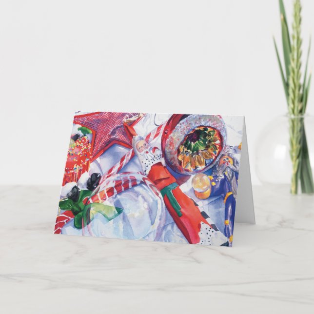 Tarjeta Festiva Ornamentos (Anverso)